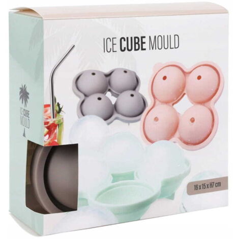 Bac à glaçons pour 4 boules de 7 cm. Élégant et fonctionnel, il rafraîchit vos boissons. (1/2)