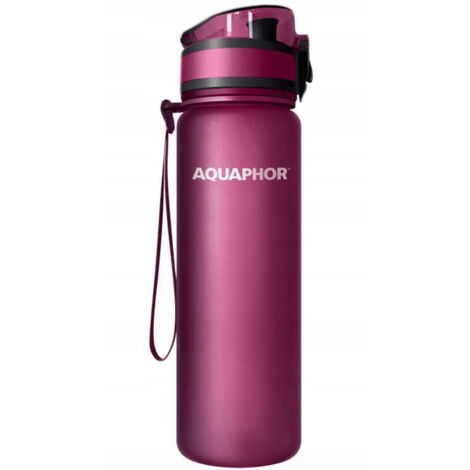 Gourde filtrante AQUAPHOR + 1 cartouche filtrante 0,8 L bordeaux (1/5)