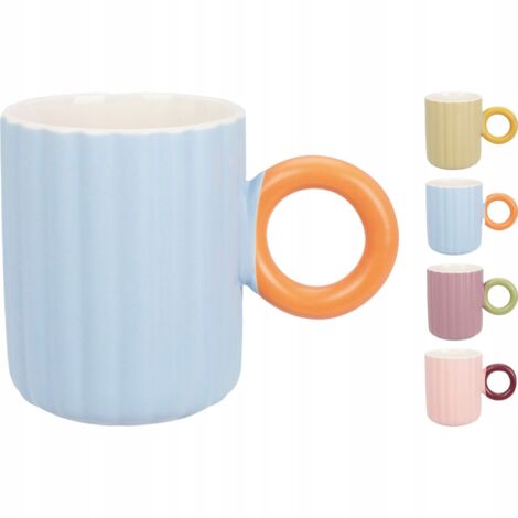 Mug en porcelaine pastel avec anse 370 ml 1 pièce