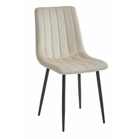 Chaise LAVA - velours beige frais x 1 (1/5)