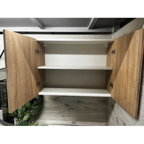 Armoire de cuisine suspendue simple 80 x 60 en chêne Sonoma (1/4)