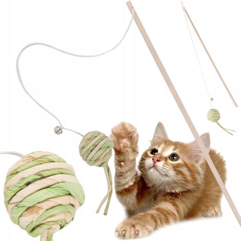 JOUET POUR CHAT CANNE À PÊCHE AVEC BALLE (500) GABA (1/5)