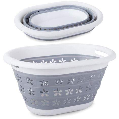 Panier à linge pliable, bol pliable en silicone (1/5)