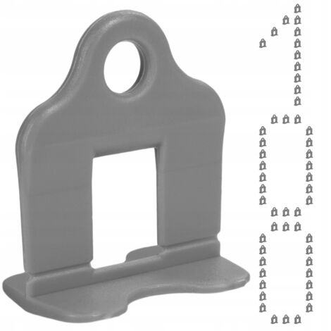 Système de nivellement de carreaux clips 1.5 mm 100 pièces SIMPLEFIX gris (1/5)
