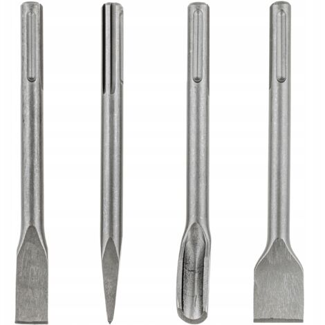 Kit de burins pour béton SDS MAX 4 pièces pour rainurer et buriner