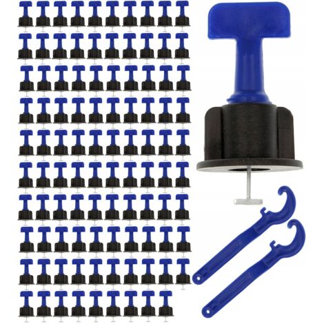 SYSTÈME DE NIVELLEMENT POUR CARREAUX COINS CLIPS POIGNÉE 100 PIÈCES BROCHES REMPLAÇABLES (1/5)