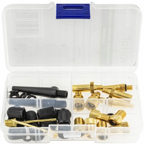 Kit d'adaptateurs de valves pour pompe à vélo 36 pièces (1/2)