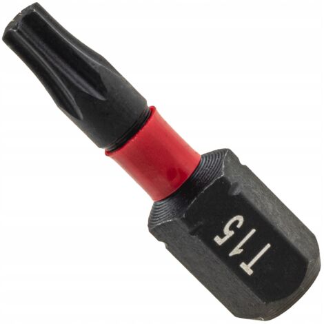 Bit d'impact magnétique pour tournevis Torx cruciforme TX15 25 mm (1/3)