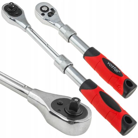 Cliquet télescopique 150-200 mm 1/4" 72 dents longueur réglable (1/4)