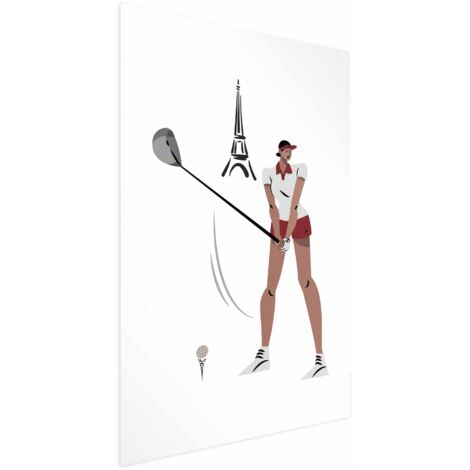Affiche - Illustration d'un golfeur avec la tour Eiffel en arrière-plan (1/4)