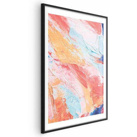 Affiche - Harmonie colorée - transitions de couleurs dynamiques dans des tons pastel (1/4)