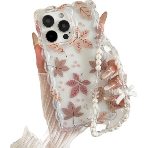 Coque d'Automne pour iPhone 16 Pro Max avec Breloque Feuilles (1/4)