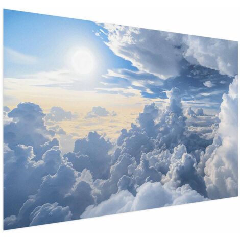 Affiche - Symphonie de lumière : Soleil et nuages en harmonie dans un ciel magnifique (1/4)