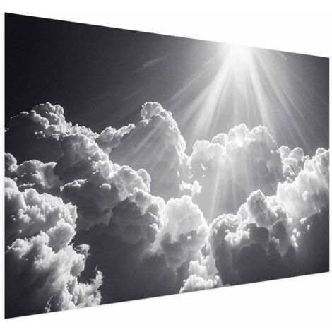Affiche - L'espoir dans les nuages : Des rayons de soleil inspirants - Éveiller les émotions (1/4)