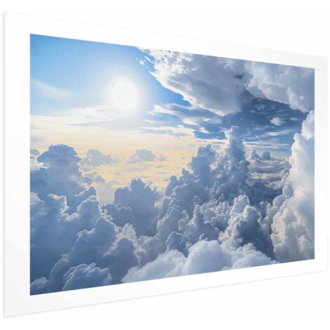 Affiche - Symphonie de lumière : Soleil et nuages en harmonie dans un ciel magnifique (1/4)