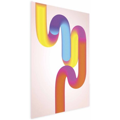 Affiche - Tubes arc-en-ciel - illustration abstraite aux dégradés colorés (1/4)