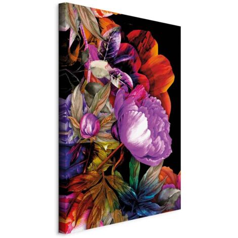 Tableau - Nature aux couleurs d'été (1 pièce) - Jardin fleuri source d'inspiration (1/5)