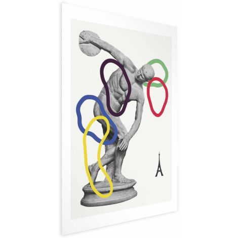 Affiche - Collage graphique - Lancer de disque - Sculpture (1/4)