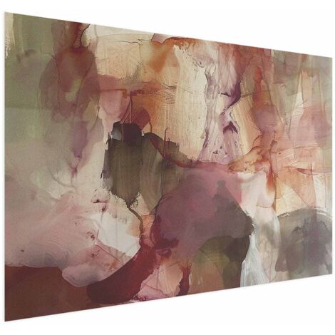 Affiche - Composition printanière - transparences et formes à l'aquarelle (1/4)