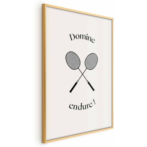 Affiche - Jeux d'été - raquettes de badminton sur fond blanc
