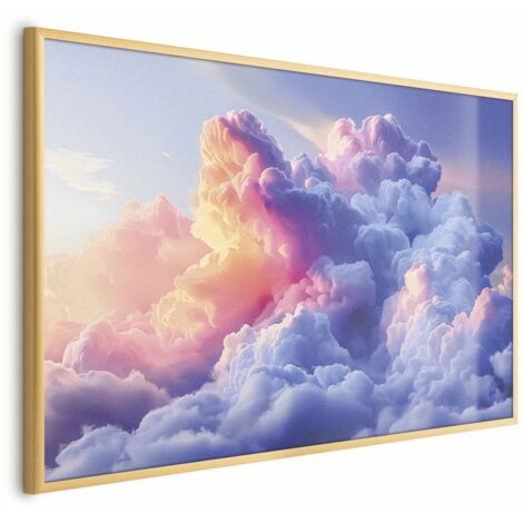 Affiche - Des nuages comme peints : les pinceaux artistiques de l'aube peignant le ciel (1/4)