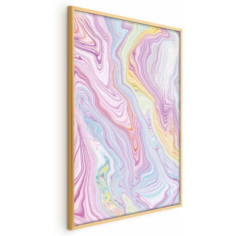 Affiche - Rêve coloré - formes abstraites aux couleurs pastel (1/4)