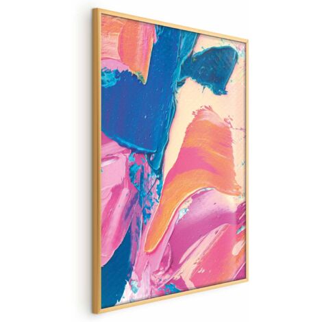 Affiche - Expression colorée - contrastes marqués dans une composition dynamique (1/4)