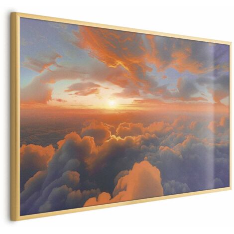 Affiche - Quand l'aube caresse les nuages : un spectacle de couleurs dans le ciel matinal (1/4)