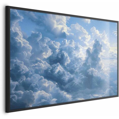 Affiche - L'océan dans l'air : Nuages ondulants reflétant la lumière du matin (1/4)