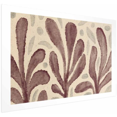 Affiche - Feuilles et Taches - grandes formes vibrantes inspirées par Matisse (1/4)