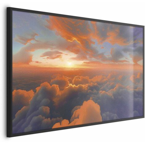 Affiche - Quand l'aube caresse les nuages : un spectacle de couleurs dans le ciel matinal (1/4)