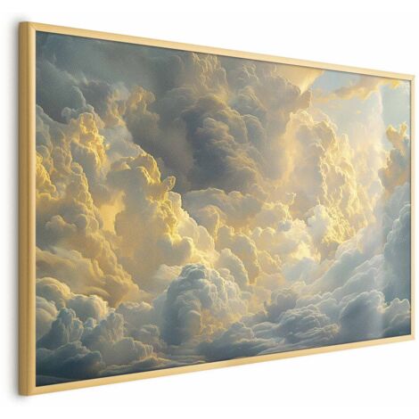 Affiche - Le dernier souffle du jour : des nuages illuminés par la lueur du soir (1/4)
