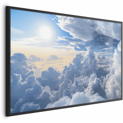 Affiche - Symphonie de lumière : Soleil et nuages en harmonie dans un ciel magnifique (1/4)