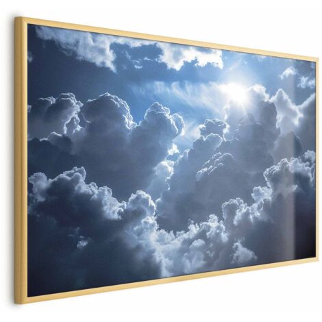 Affiche - Paysage animé : Le soleil se bat avec les nuages (1/4)