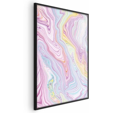 Affiche - Rêve coloré - formes abstraites aux couleurs pastel (1/4)