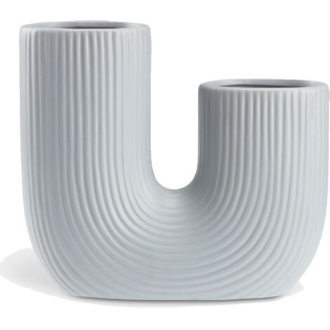 Vase décoratif gris-bleu TORMUND 19x6x17cm (1/5)