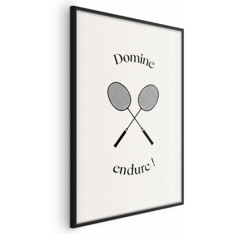 Affiche - Jeux d'été - raquettes de badminton sur fond blanc (1/4)