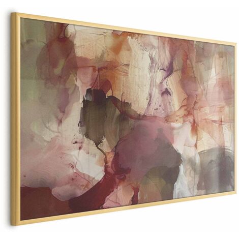 Affiche - Composition printanière - transparences et formes à l'aquarelle (1/4)