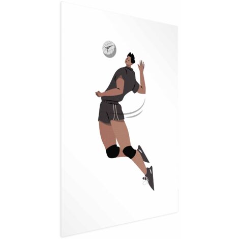 Affiche - Joueuse de volley-ball sur fond clair - illustration (1/4)