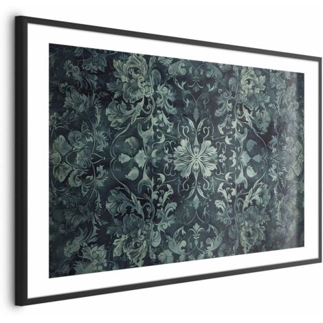 Affiche - Ornements de tapis dans des tons émeraude (1/4)