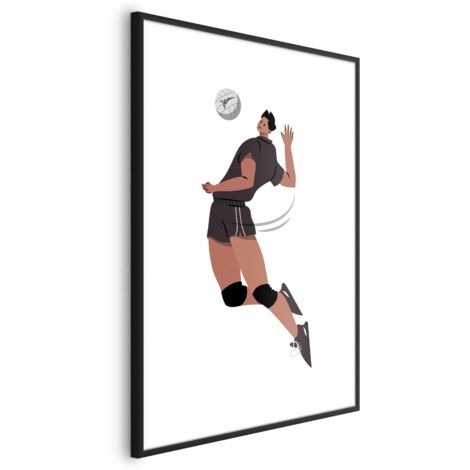 Affiche - Joueuse de volley-ball sur fond clair - illustration (1/4)