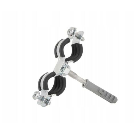 Collier de serrage métallique avec caoutchouc pour tubes doubles 3/8" 15-19 mm (1/2)
