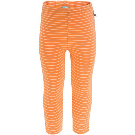 Legging fille en coton à rayures orange Lief (1/4)
