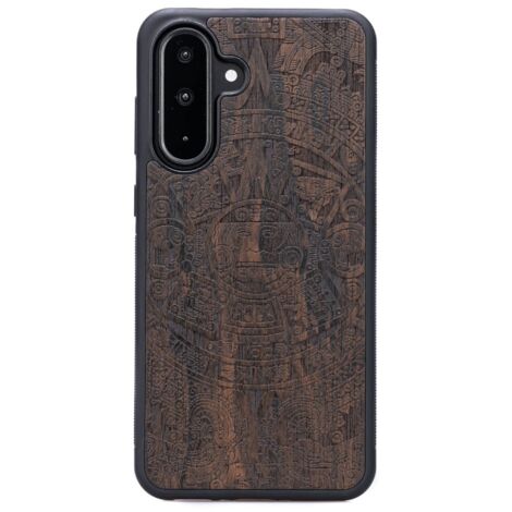 Coque en bois Bewood pour Samsung Galaxy A56 5G, motif calendrier aztèque, zircone cubique (1/5)