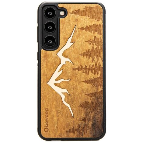 Coque en bois Bewood pour Samsung Galaxy S23 Plus IMBUIA MOUNTAINS (1/4)