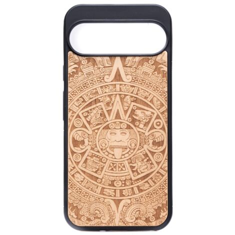 Étui en bois Bewood pour Google Pixel 9 Pro XL, motif calendrier aztèque, Aniegre (1/2)