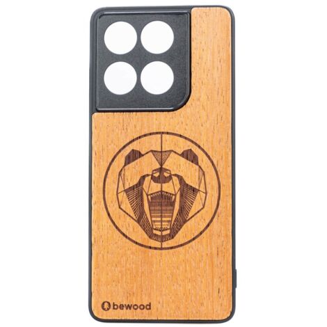 Étui en bois Bewood pour Motorola Edge 60/60 Fusion 5G MERBAU BEAR (1/2)