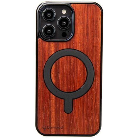 Coque en bois Bewood pour iPhone 15 Pro Max PADOUK avec MagSafe (1/3)