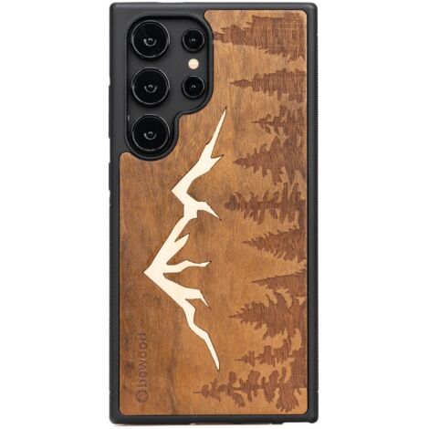 Coque en bois Bewood pour Samsung Galaxy S25 Ultra MOUNTAINS IMBUIA (1/4)