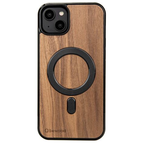 Coque en bois Bewood pour iPhone 14 Plus, noyer américain, MagSafe (1/5)